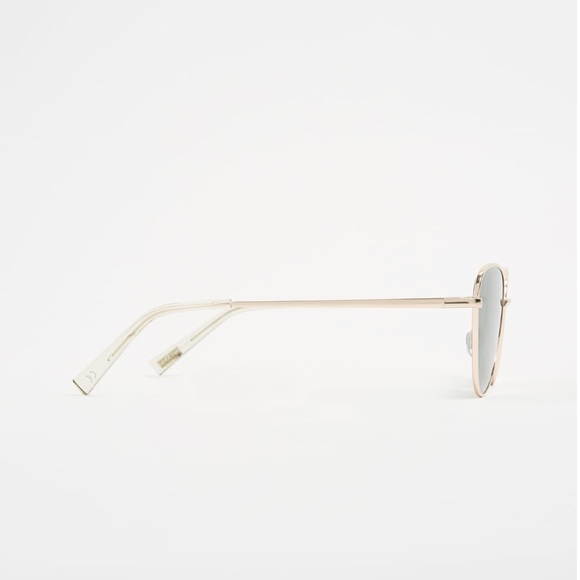 Le Specs ~ Echo ~ Gold Geometric Butterfly Sunglasses - Picture 12 of 14